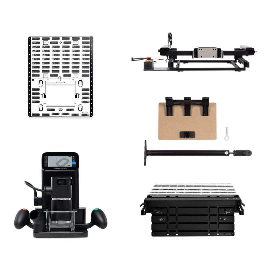 Shaper Tools Origin + Workstation + Plate + BenchPilot + Shelf Upgrade Kit Bundle