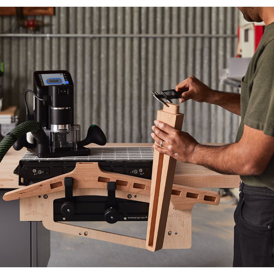 Man building chair parts using Origin and Workstation