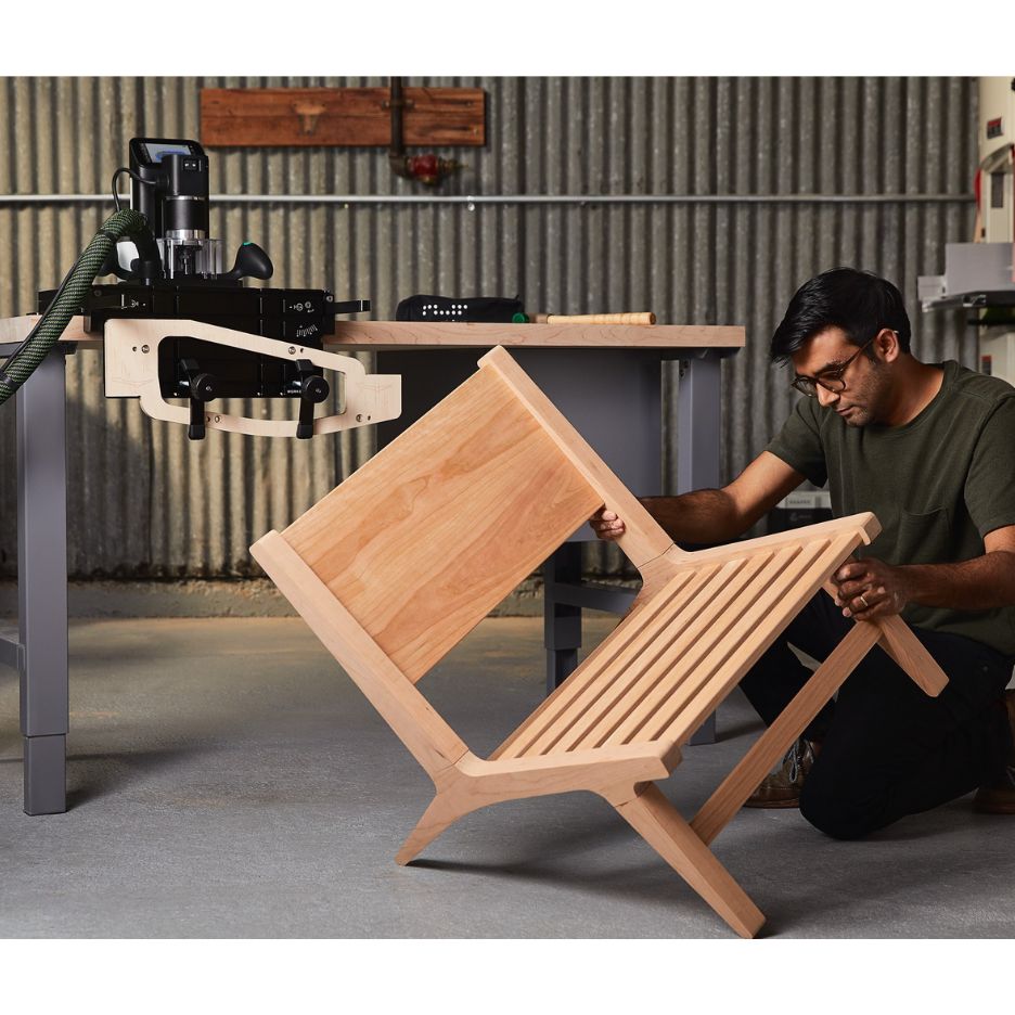 Man assembling chair
