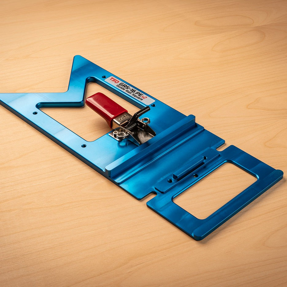 TSO Guide Rail Square Parallel Edge GRS-16 PE v2 61-519 on plywood