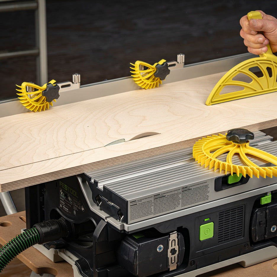 TSO Products Extended Rip Fence for CSC SYS 50 EB Cordless Table Saw 61-620 plywood