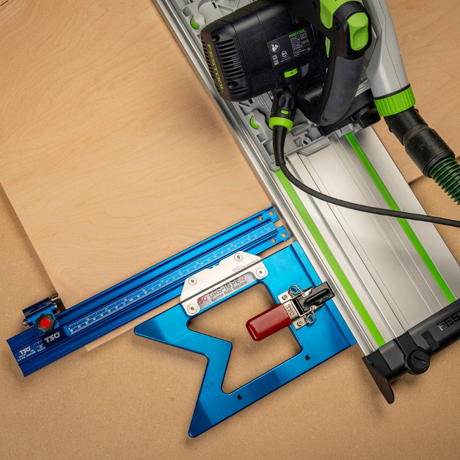Connector shown with GRS-16 PE V2 guide rail square and 0" Parallel Guide System