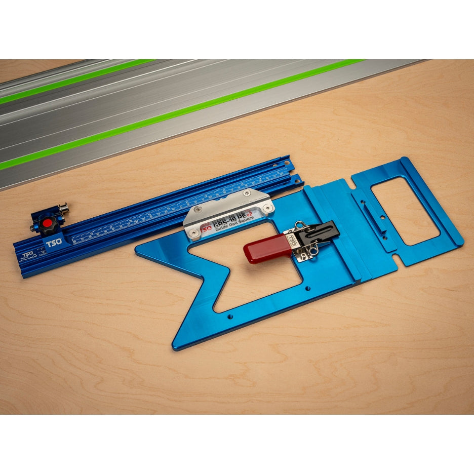 Connector shown with GRS-16 PE V2 guide rail square and 0" Parallel Guide System