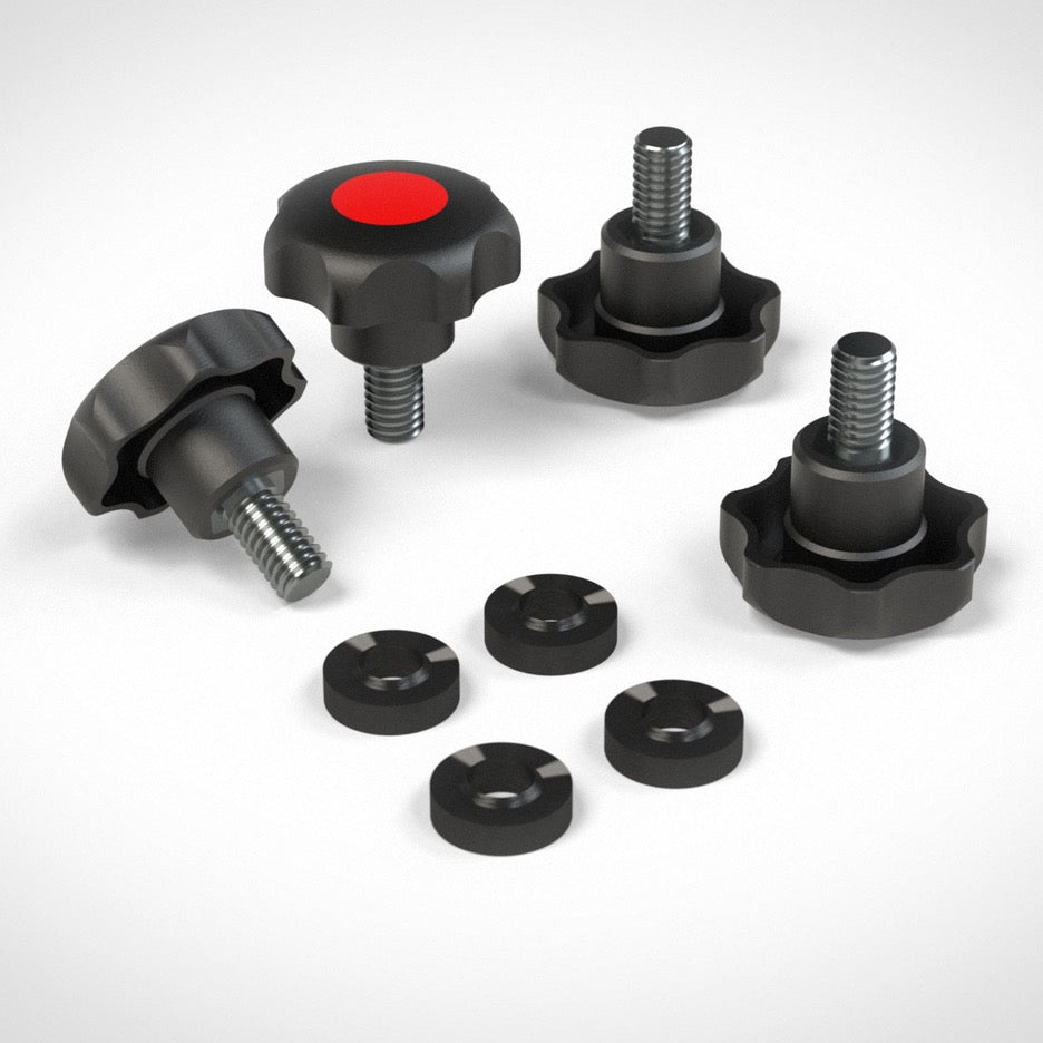 TSO Products M6 Knob Set with Centring Spacers 61-427 A