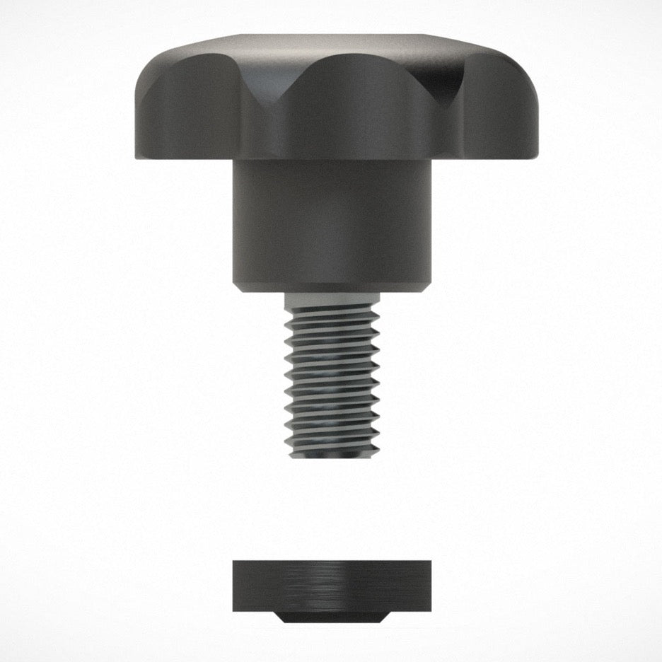 TSO Products M6 Knob Set with Centring Spacers 61-427 A front