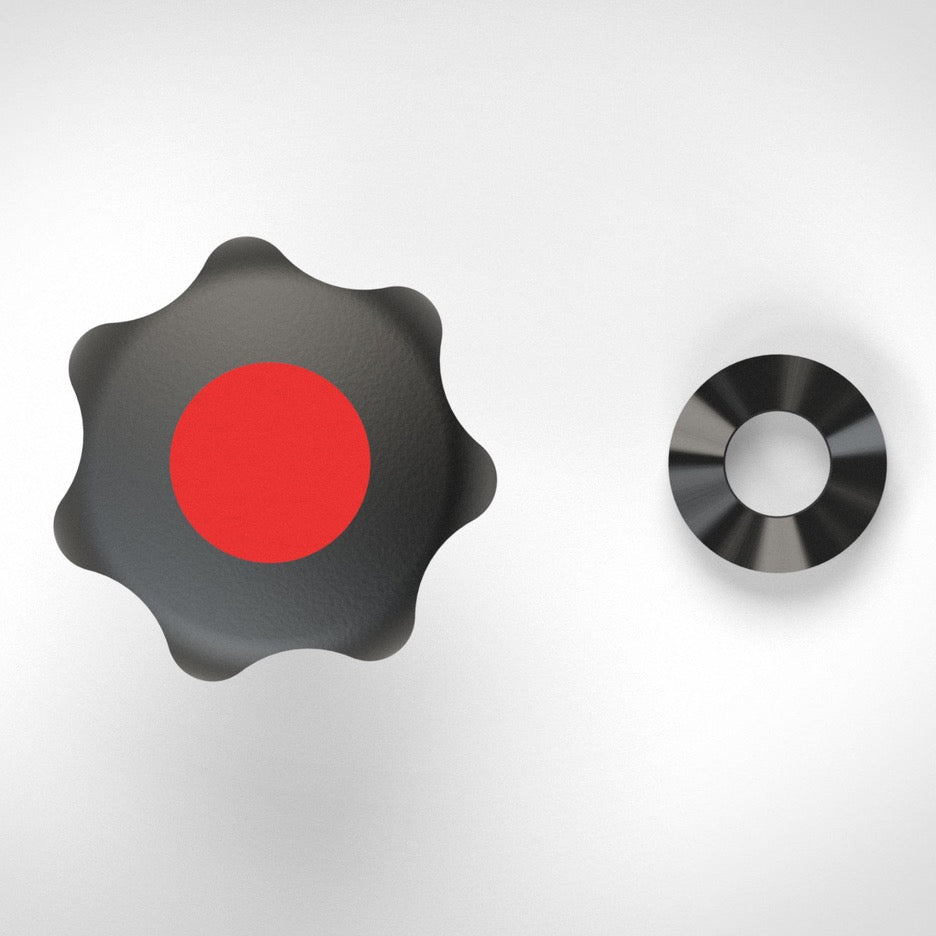 TSO Products M6 Knob Set with Centring Spacers 61-427 A top