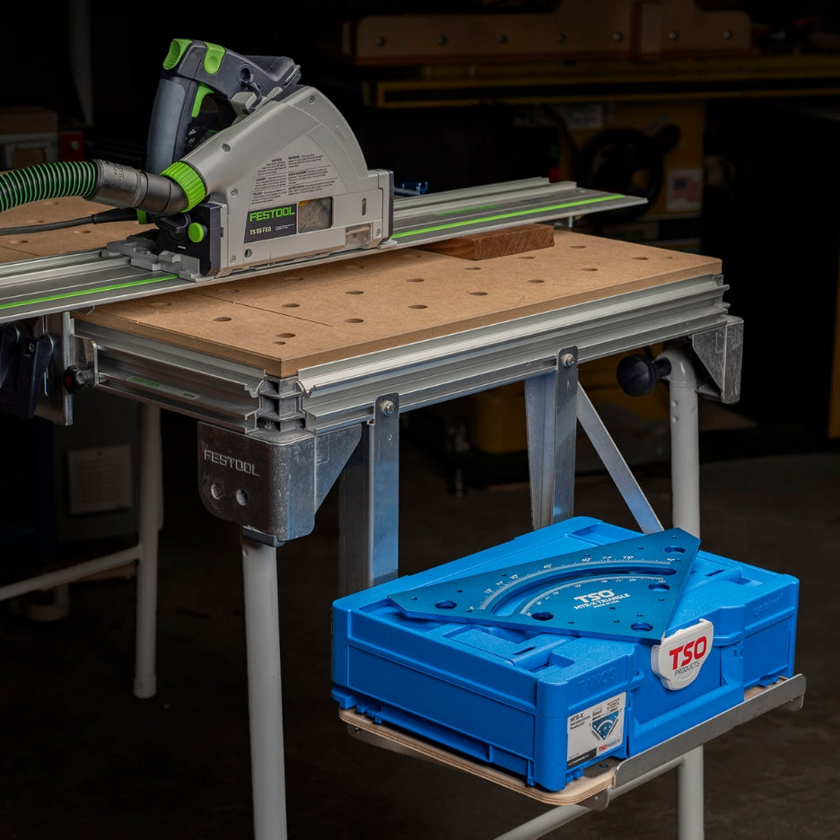 TSO Systainer and Precision Triangle on top of TSO Products Tool Shelf for MFT/3 61-610