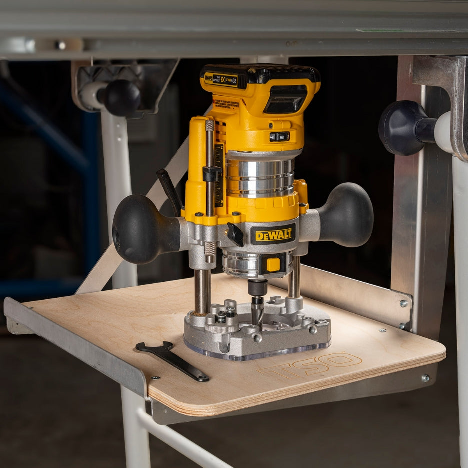 DeWalt router on TSO Products Tool Shelf for MFT/3 61-610