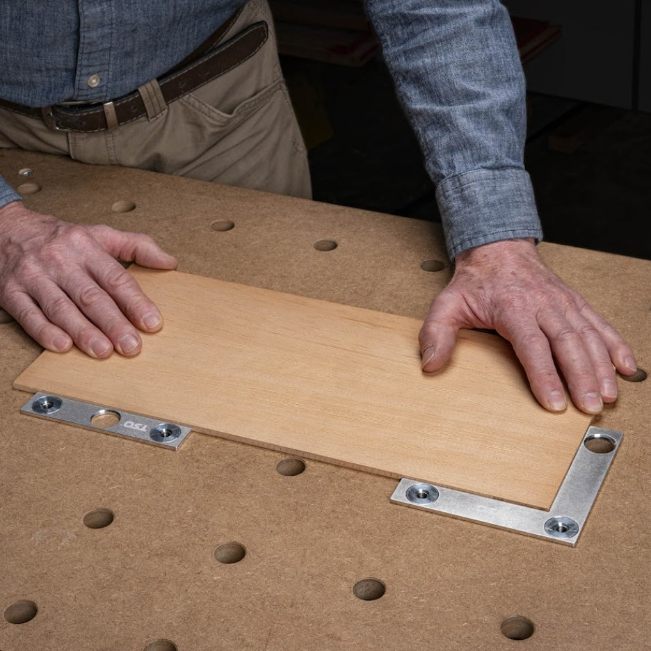 TSO Ultra Low Profile Stops can be used when working with material as thin as 5mm in thickness