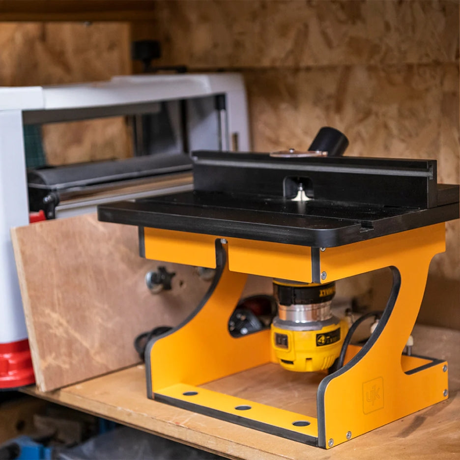 UJK Tools Portable Trim Router Table in a workshop setting