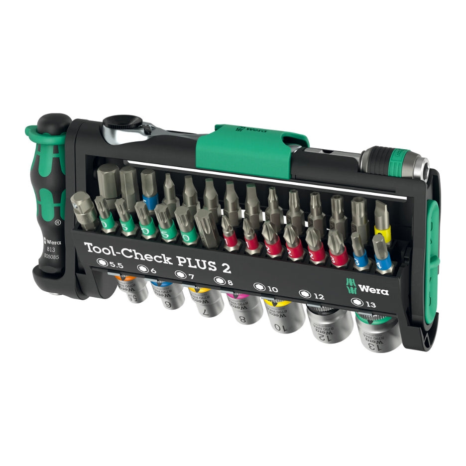 Wera Tools 39-Piece Tool-Check Plus 2 with Square-Plus Bits 05049056001
