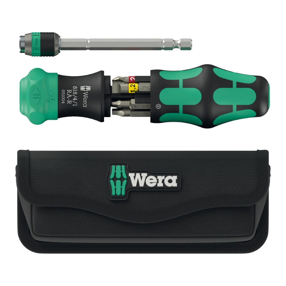 Wera Tools Kraftform Kompakt Ratcheting Screwdriver with Pouch 26 RA-R