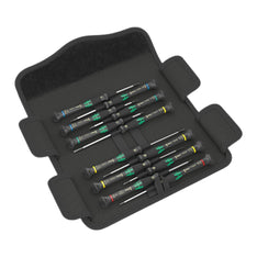 Wera Tools Kraftform Micro 12 Universal 1 Screwdriver Set For Electronic Applications, 12 Pieces 