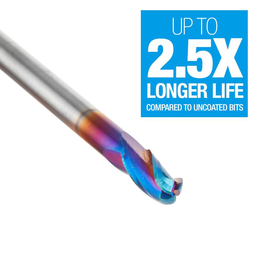 Amana D 1/4 Inch Ball Nose Upcut Spiral Router Bit 46490-K