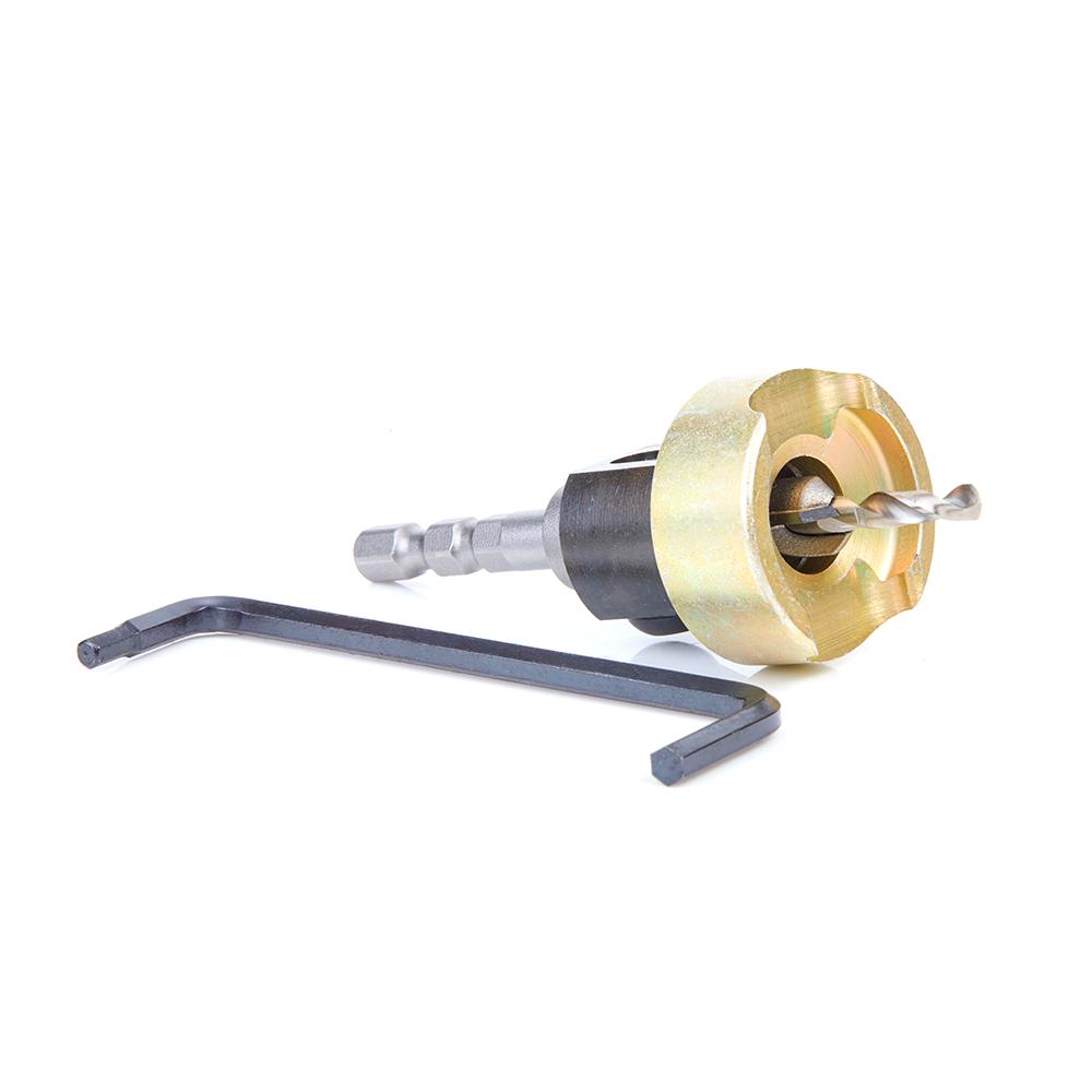 Amana Carbide Countersink with Depth Stop 3/32 Inch Drill 3/8 Inch x 82 Degree 55331