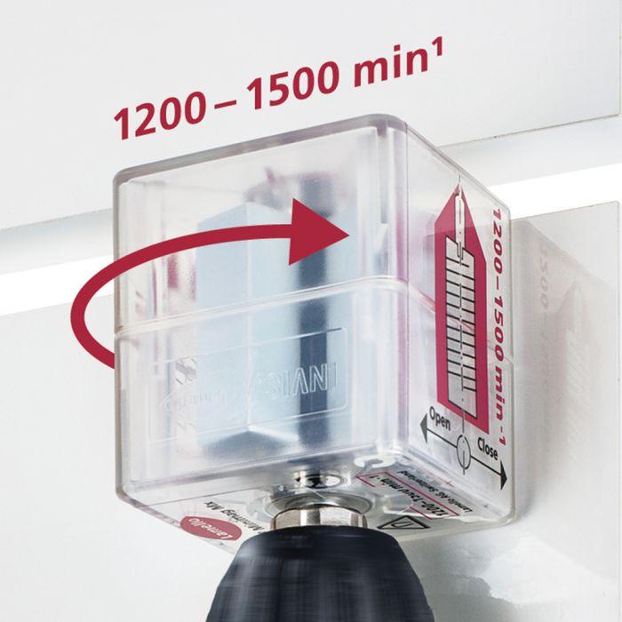 Use a cordless drill with Lamello's MiniMag to open and close Inis Mx2 connectors with magnetic force