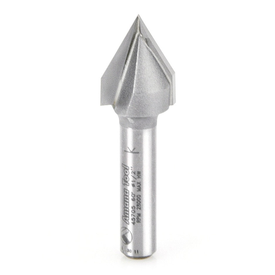 Amana Tool 60 Degree V-Groove Router Bit 45705