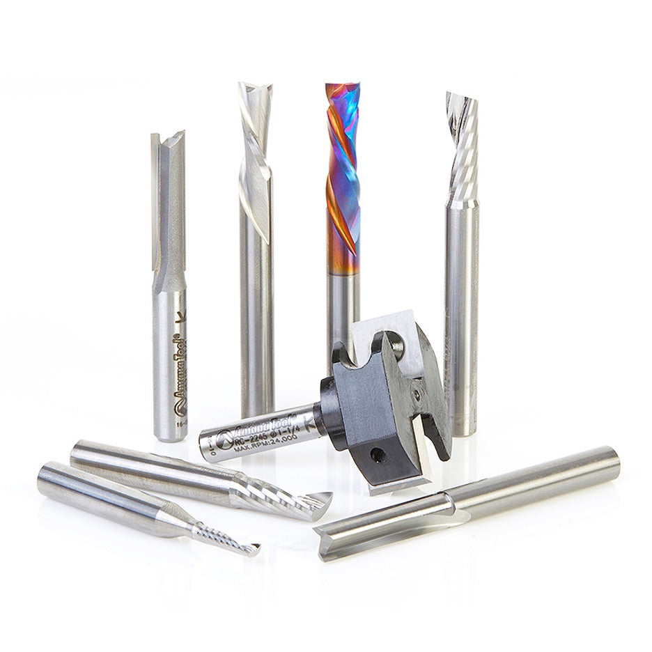 Amana Tool 8-Piece Starter CNC Router Bit Set AMS-164