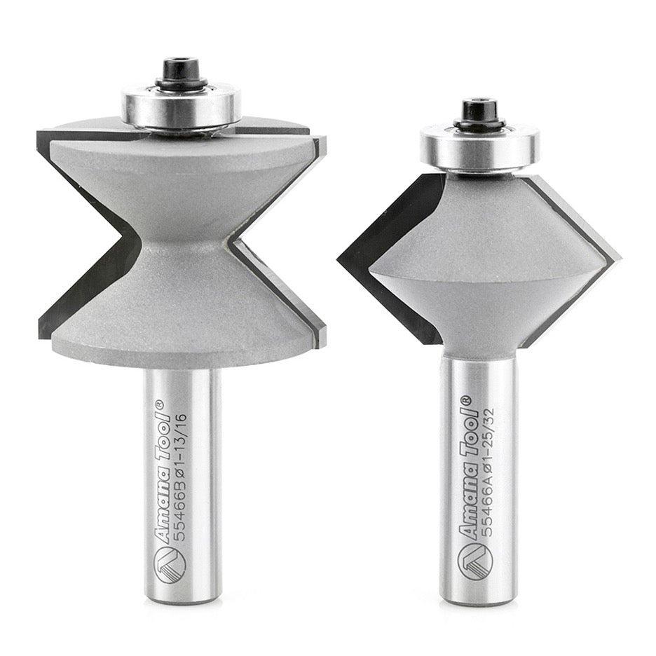 Amana Tool 90 Degree Edge Banding Router Bit Set 55466