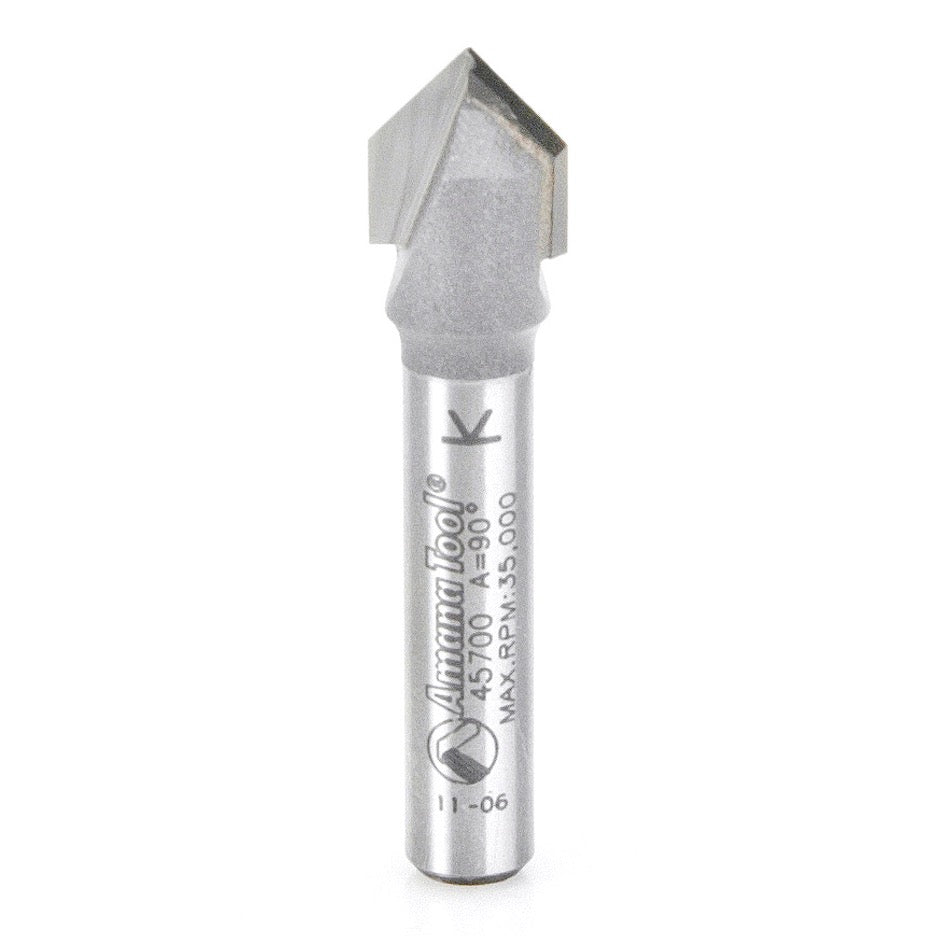 Amana Tool 90 Degree V-Groove Router Bit 45700