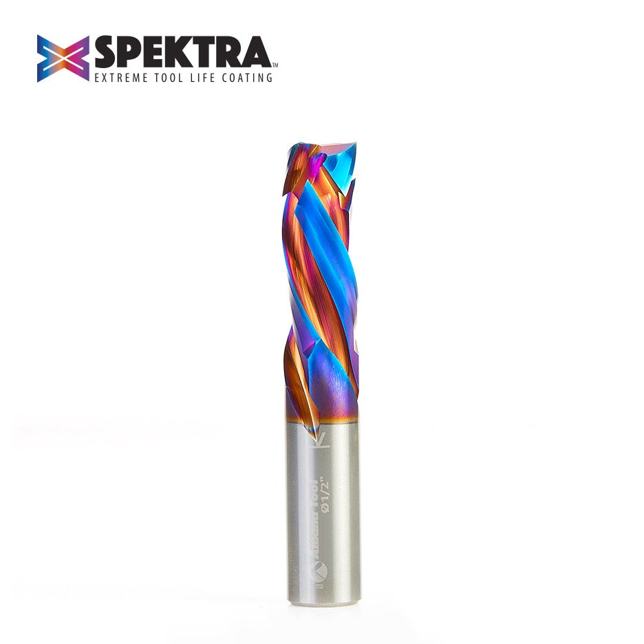 Amana Tool D 1/2 Inch 3-Flute Compression Spiral Router Bit with Spektra Coating 46012-K