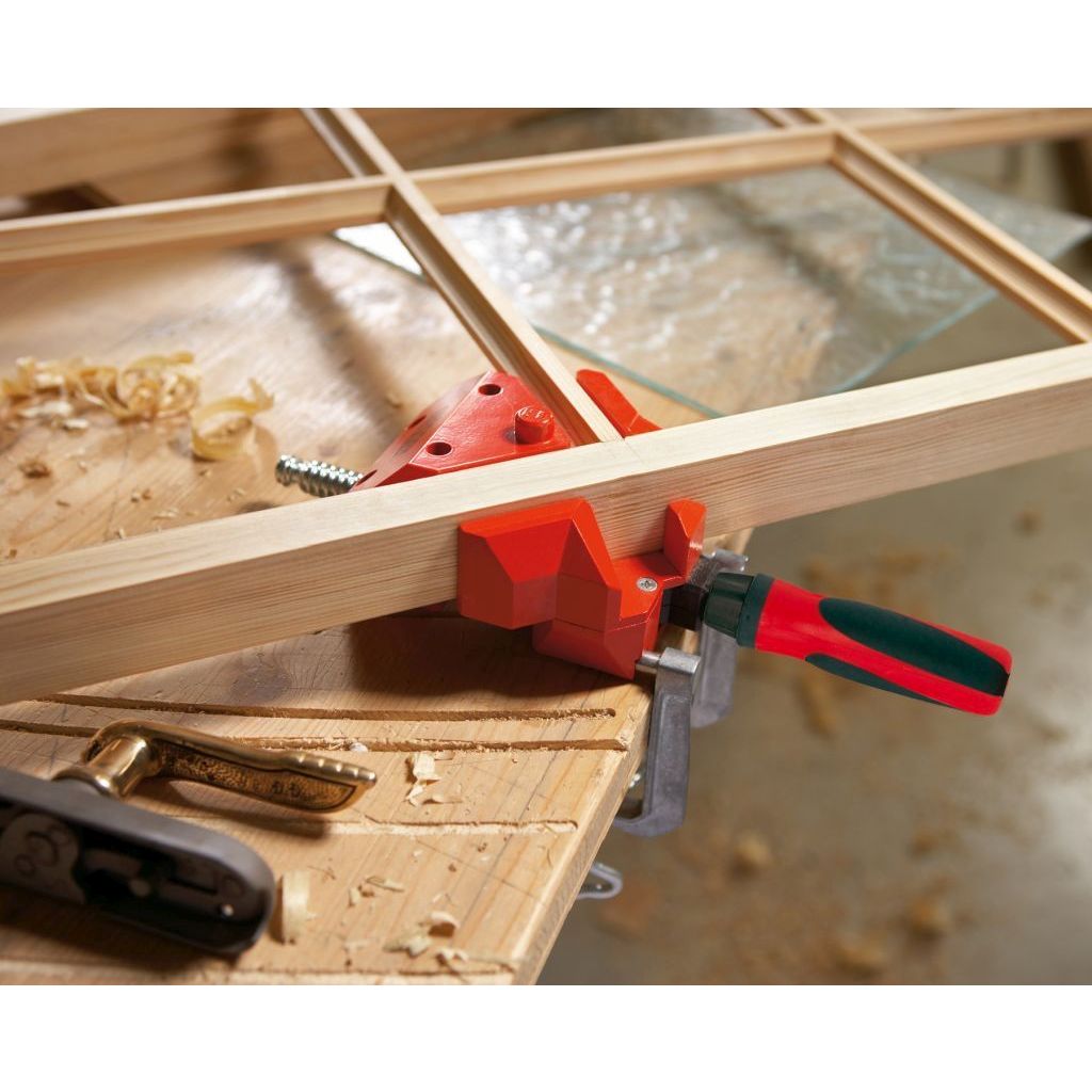 Bessey Auto-Adjust Corner Clamp window frame