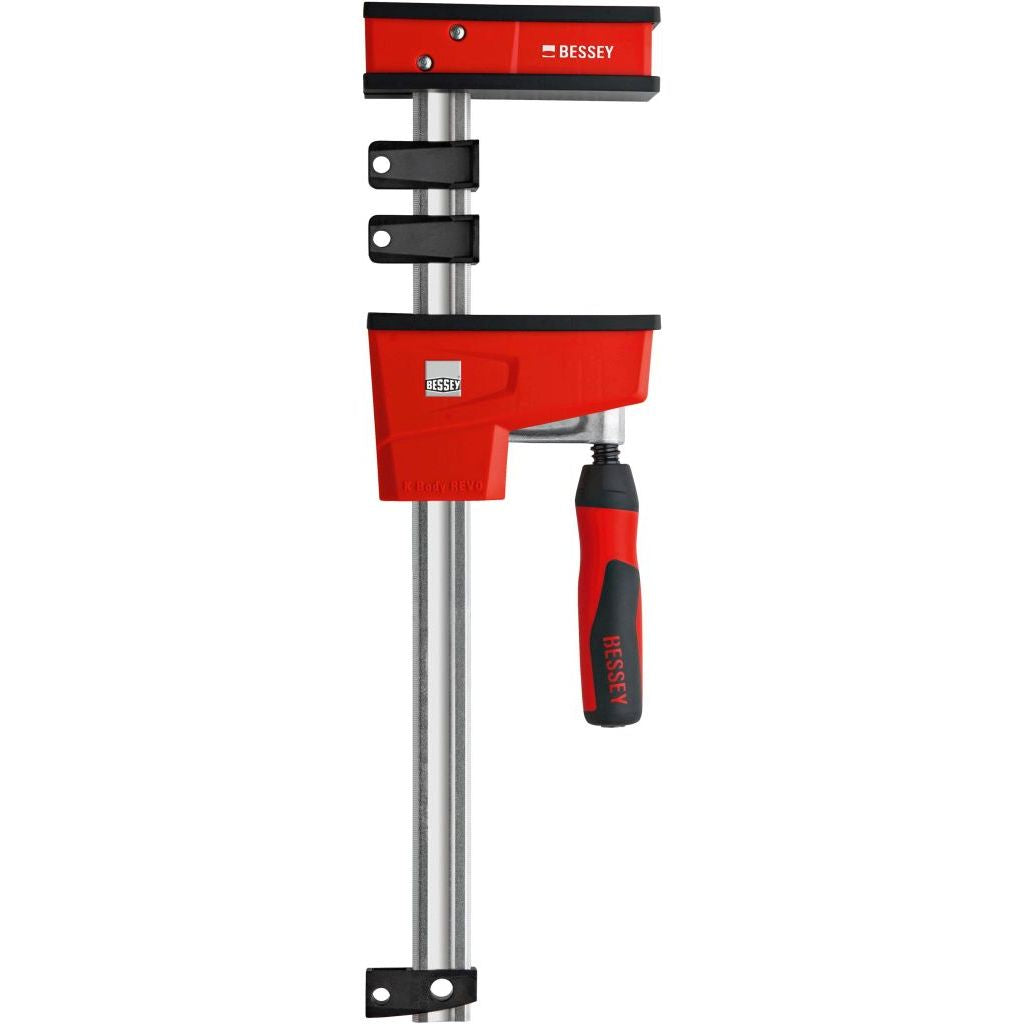 Bessey K Body REVOlution 1700 Pound Parallel Bar Clamp with Rail Protection Clips and Protective Pressure Caps