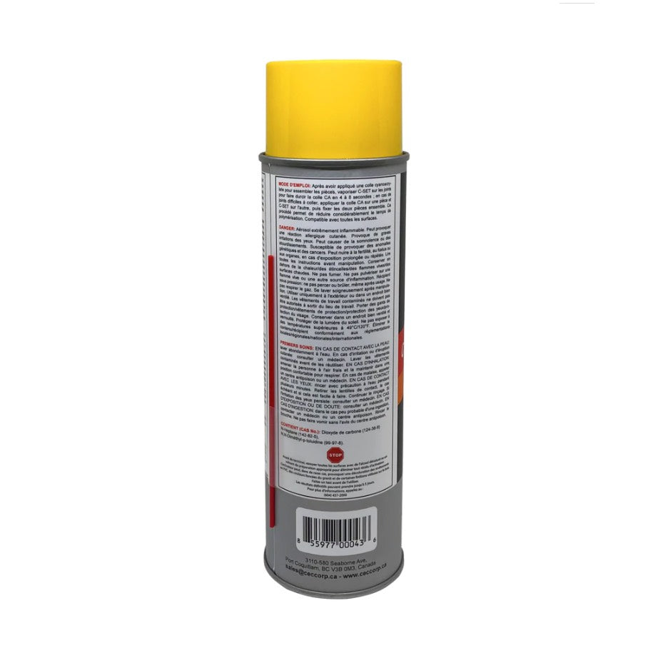 French side of Chemical Engineering Corporation C-SET Aerosol 340g can