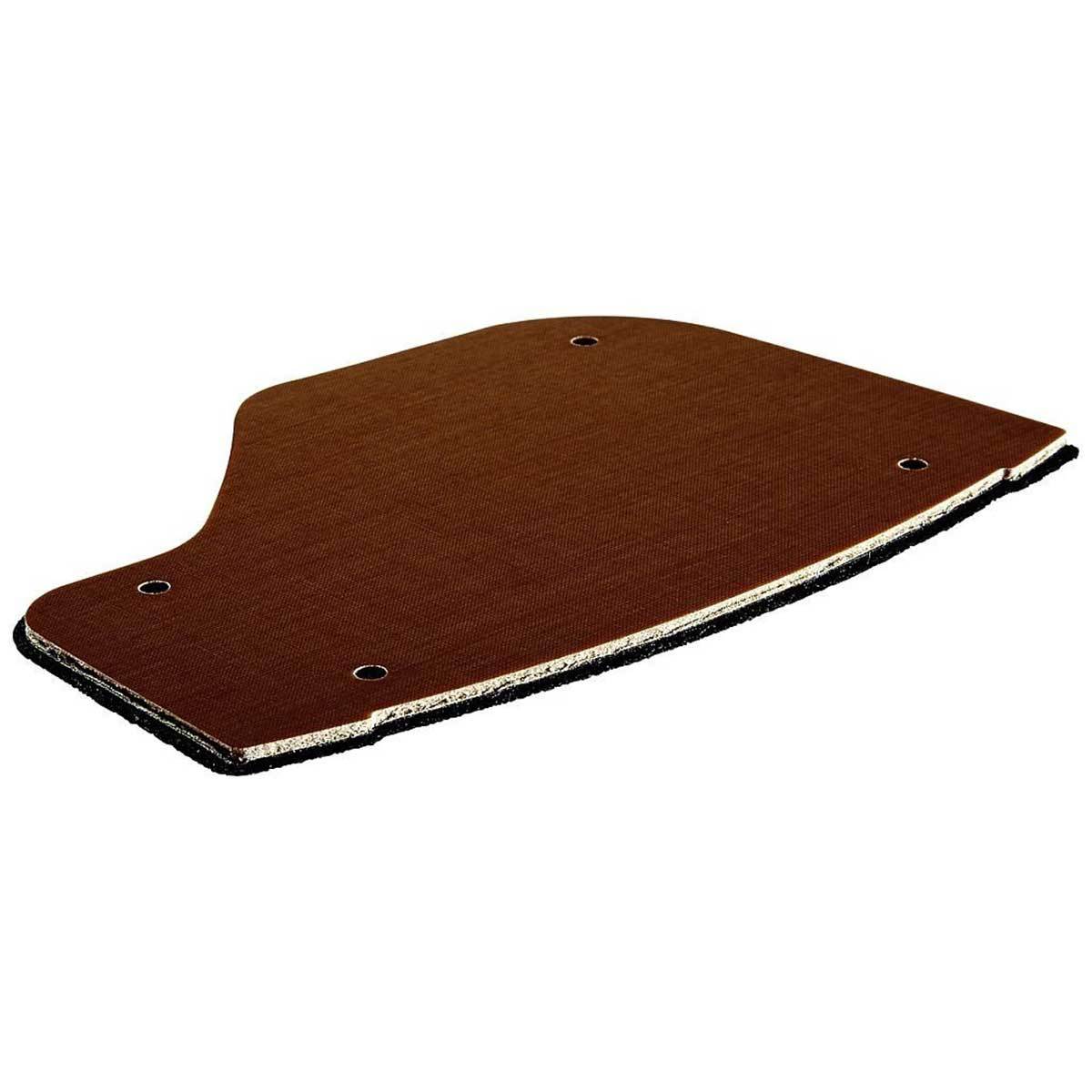 The Festool Conturo StickFix base has four mounting holes and a felt pad installed.