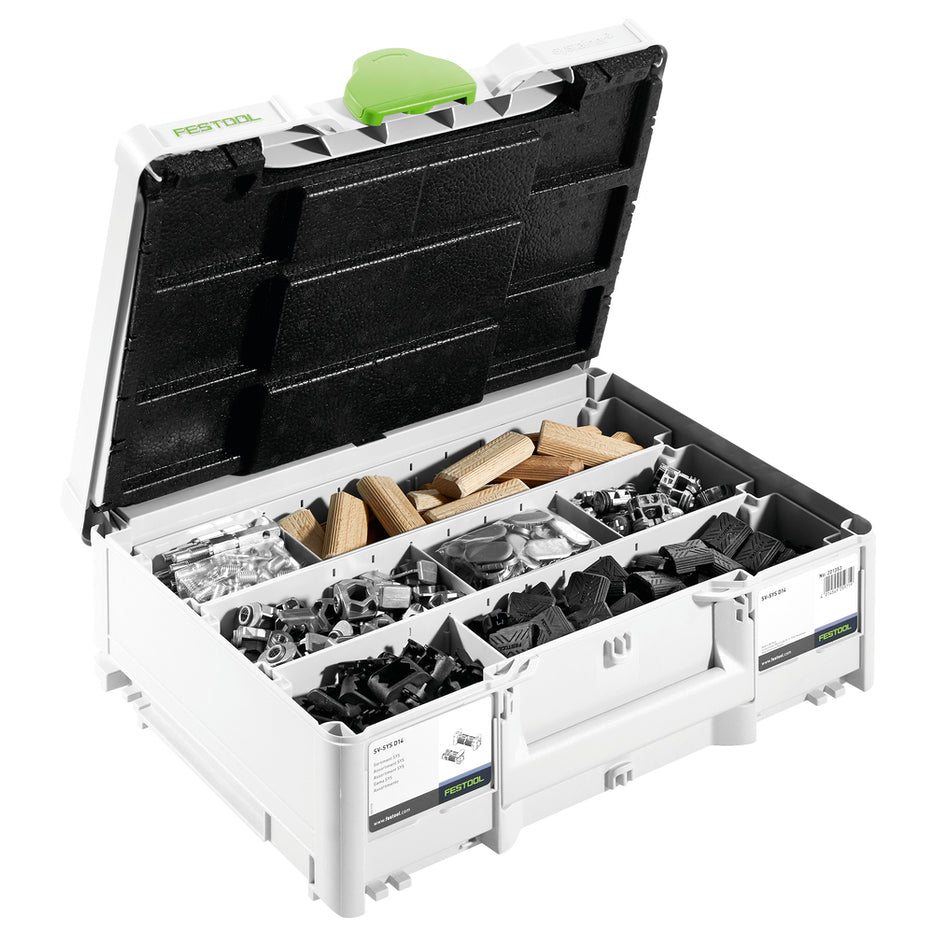 Systainer of tenons and knock down connectors for Domino XL Joiner