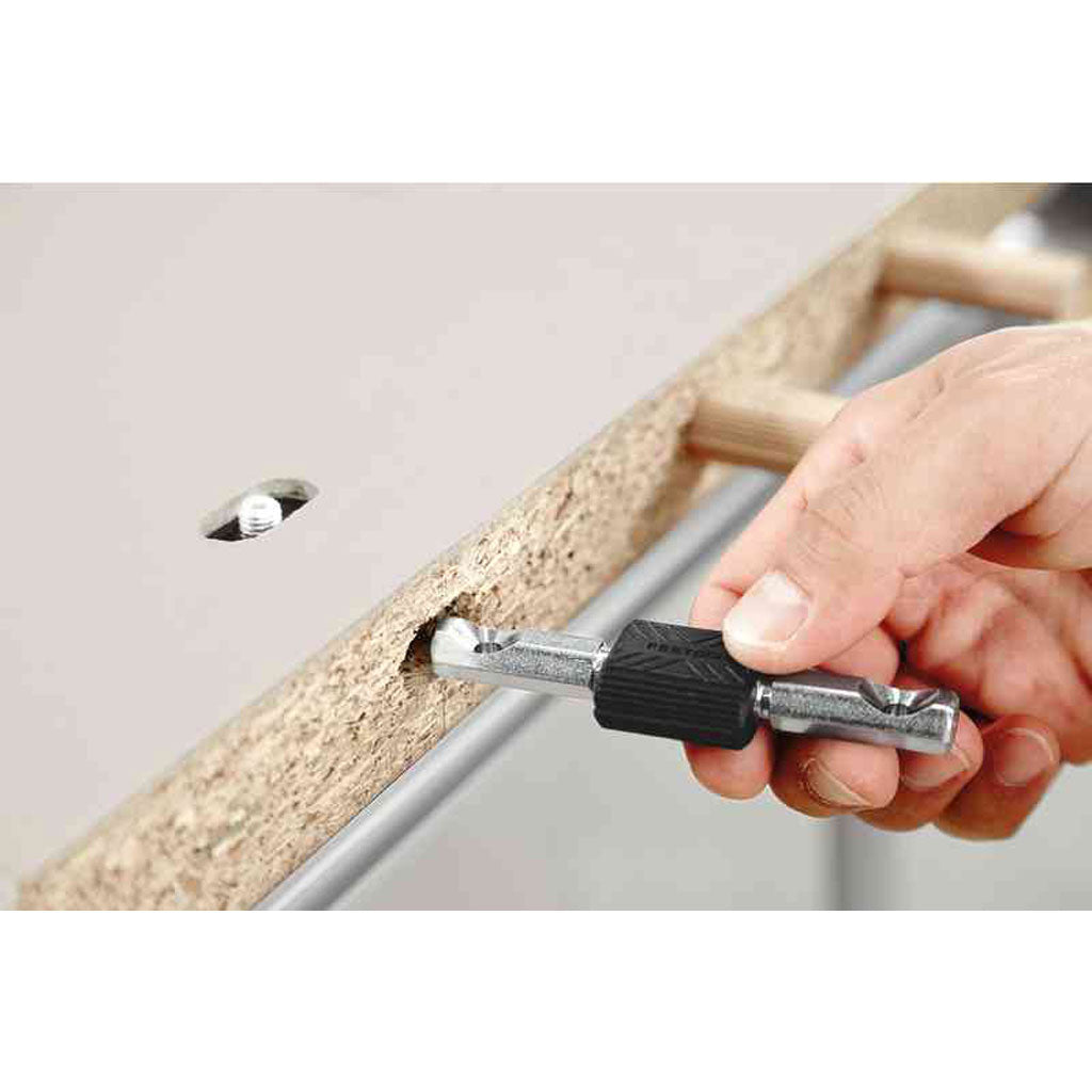 To install, slide the double ended bolt with half shells into a D14 slot and into the cross anchor with tapered set screw.