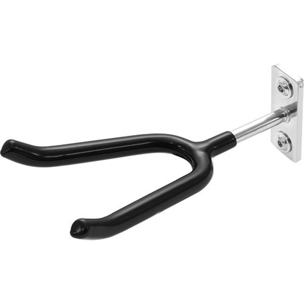 Optional hook secures to the main T-slot groove to hang a spray finishing gun. Includes hardware for mounting to Workcenter.
