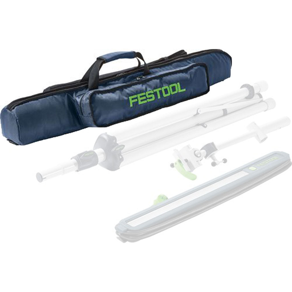 This padded bag provides a convenient way to store and carry the tripod, Surface Inspection Light, and adapter.