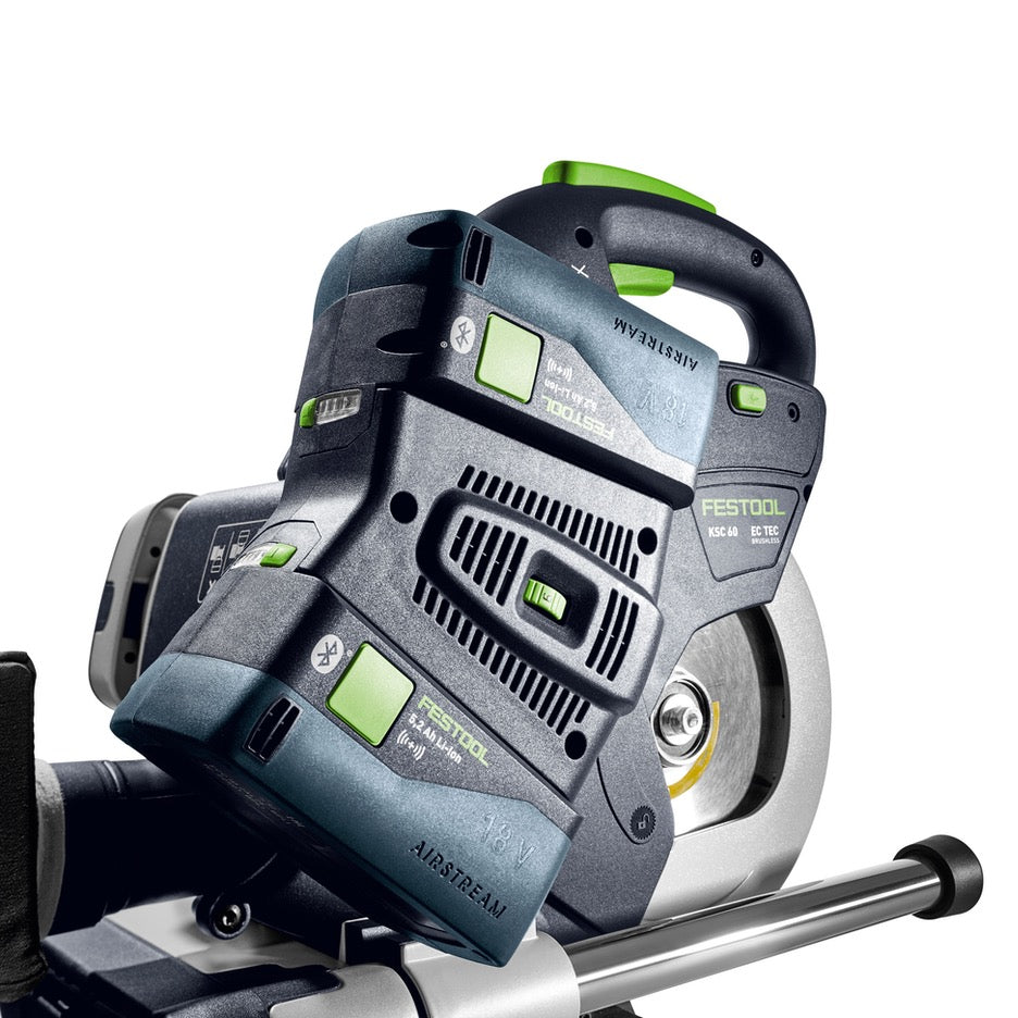 Festool Sliding Compound Mitre Saw KSC 60 EB 5.0 I-Plus US 577176 batteries