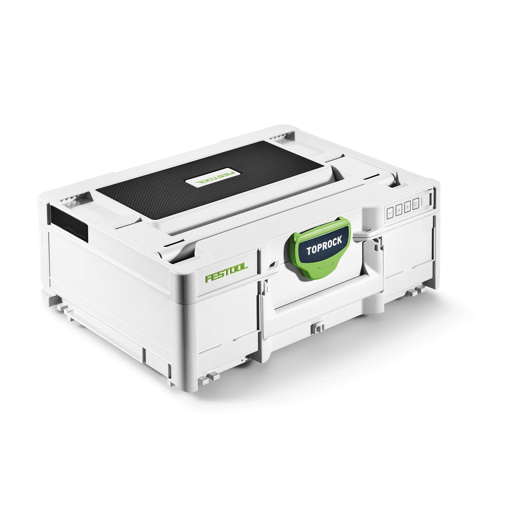 Festool Top Rock Bluetooth Speaker is a high-performance Bluetooth speaker built into a Systainer SYS3 M 137 toolbox.