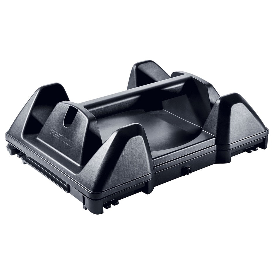 The Tool Holder mounts to the top of a Festool dust extractor to hold a Planex sander, abrasives, pads, and other parts.