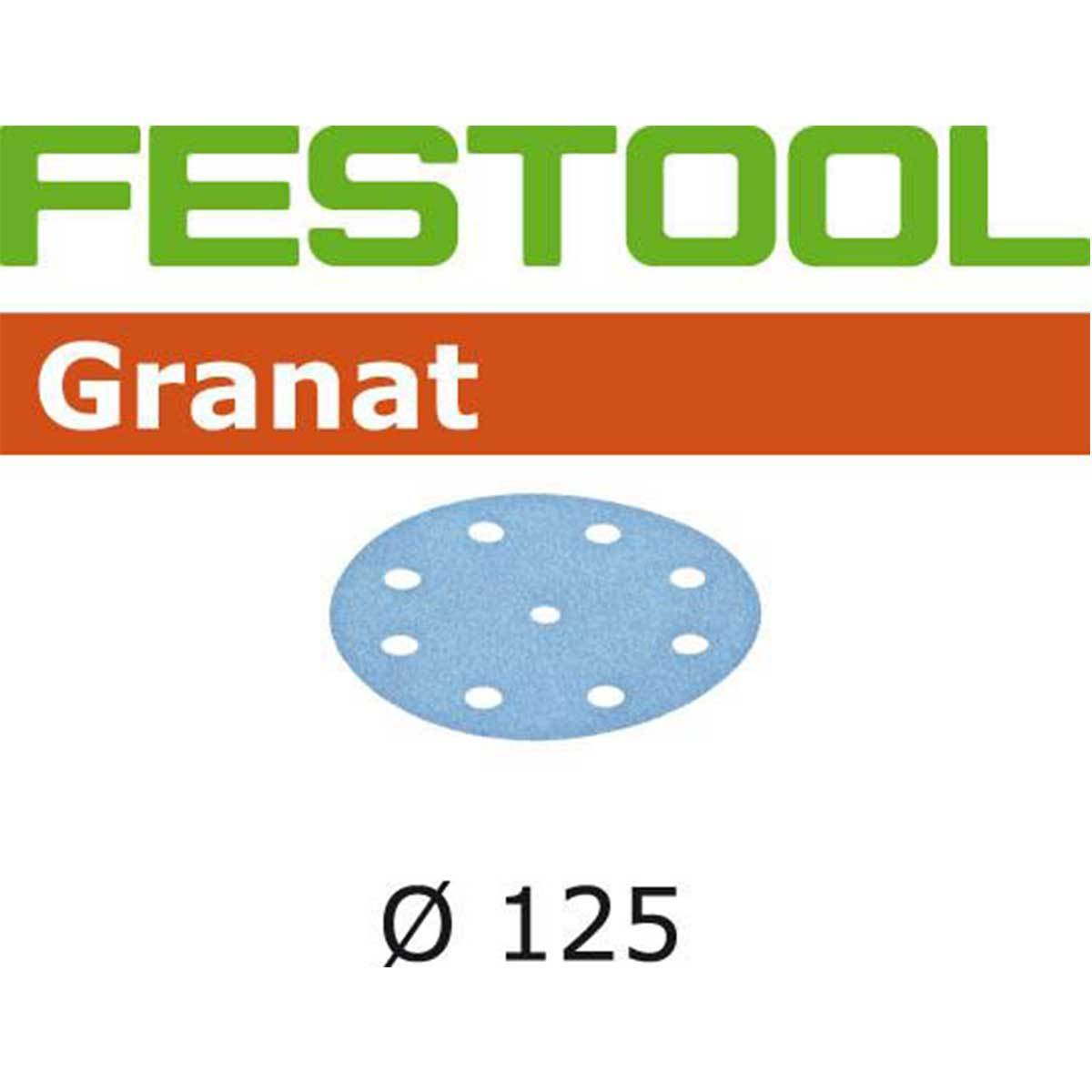 Festool D125mm (5") Granat StickFix abrasive disc is an open coat abrasive that resists loading.