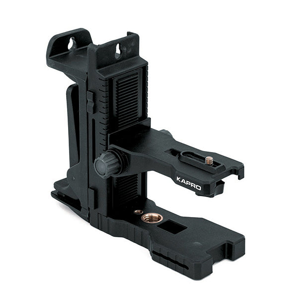 Kapro Multi-Purpose Magnetic mount has vertical rack and pinion adjustments, threaded inserts, clamp, and screw hole. 1/4-20.