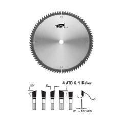 FS Tool Crosscut Circular Saw Blade 10 Inch x 60T ATB+R with 5/8 Inch Bore LM4250