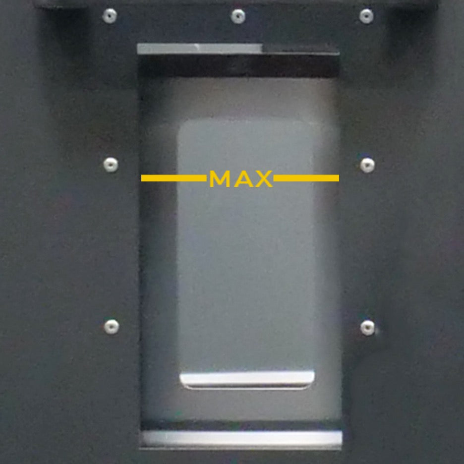 Laguna Cyclone Dust Collector 1.5 HP with 1 Micron Filter C|Flux MDCCF15110 Bin max level.