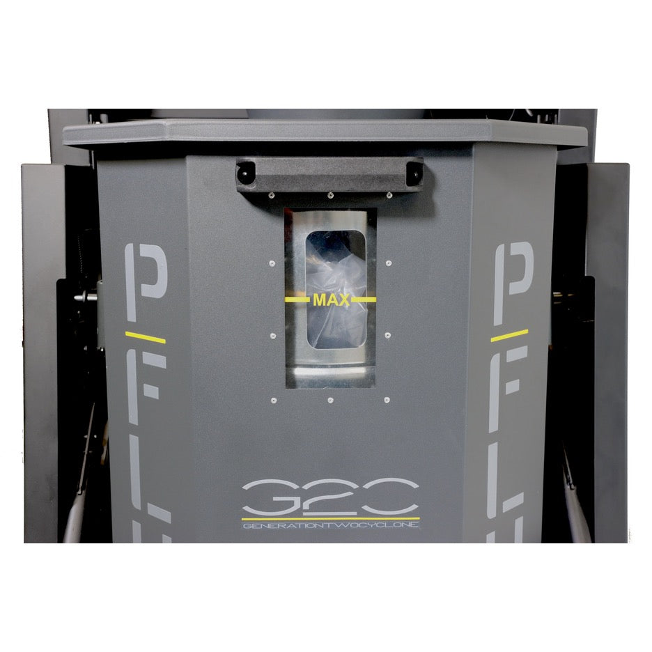 Laguna P|Flux 3HP Cyclone Dust Collector with HEPA Filter MDCPF32201 bin front