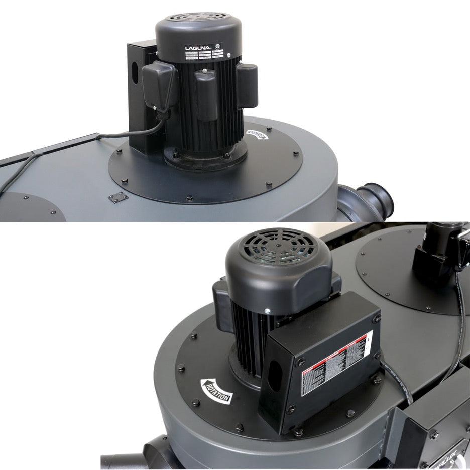 Laguna P|Flux 3HP Cyclone Dust Collector with HEPA Filter MDCPF32201 motors