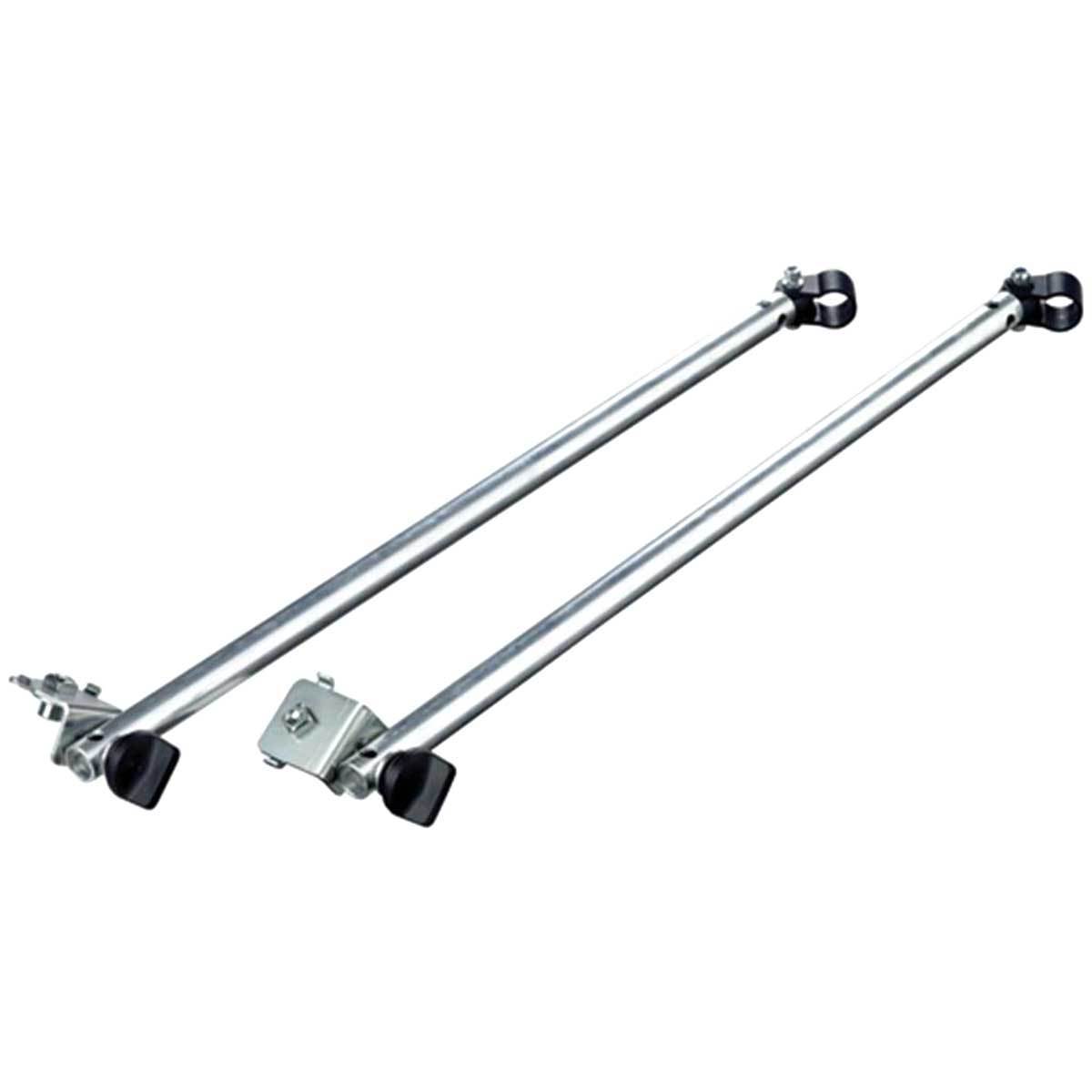 A pair of cross members with quick release bracket, pivot, locking knob and bolt for use with Festool MFT.