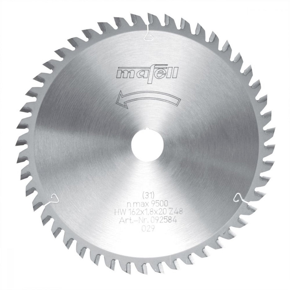 Mafell Universal Circular Saw Blade for Sheet Goods 162mm x 48T ATB with 20mm Bore 092584