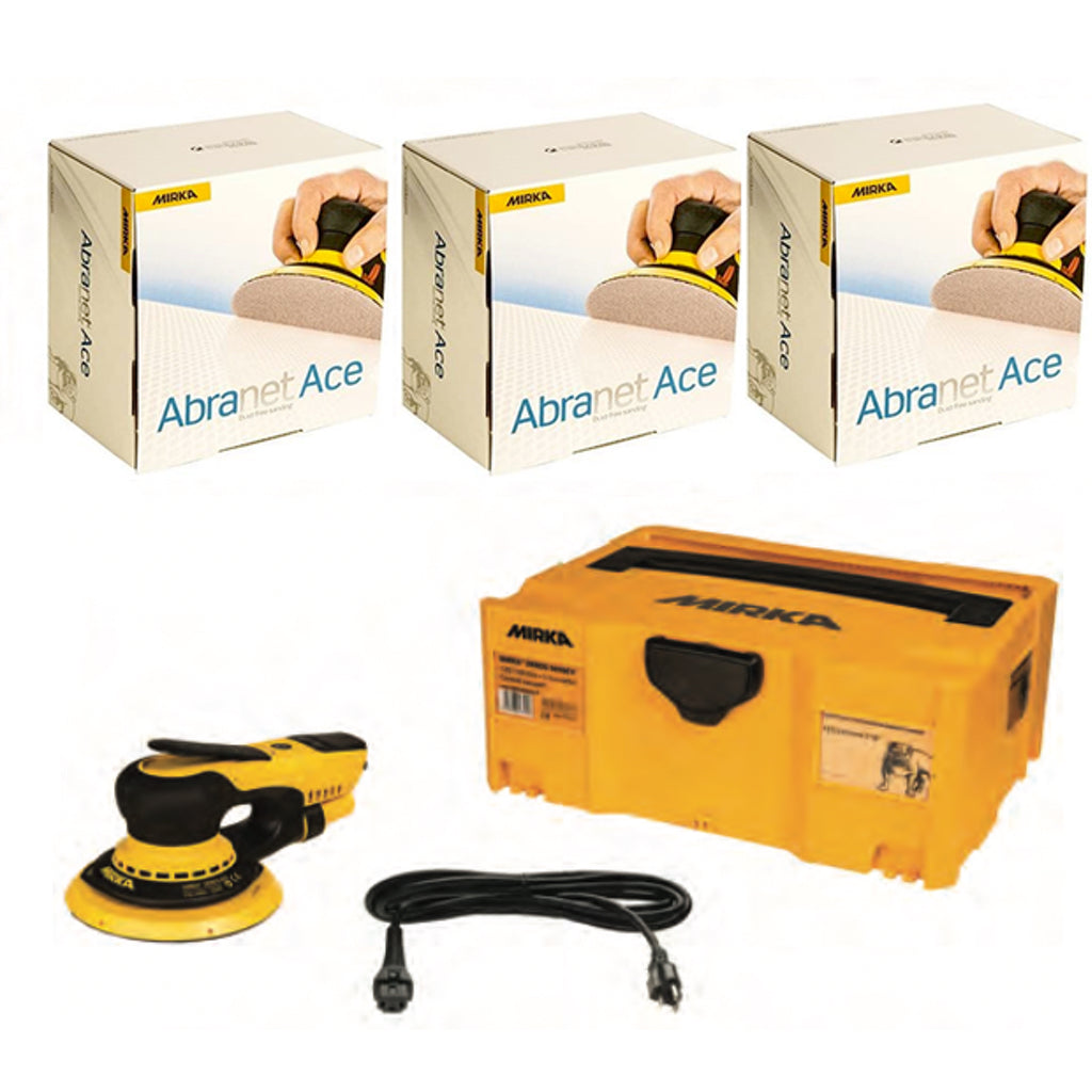 Mirka Random Orbital Sander Kit with Abranet Ace Abrasives DEROS 650CV MCA-DEROSACE-6