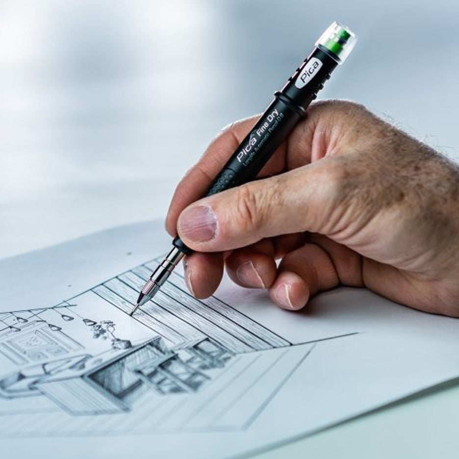 Pica Fine-Dry Longlife Automatic 0.9mm Pencil 7070 drawing sketch