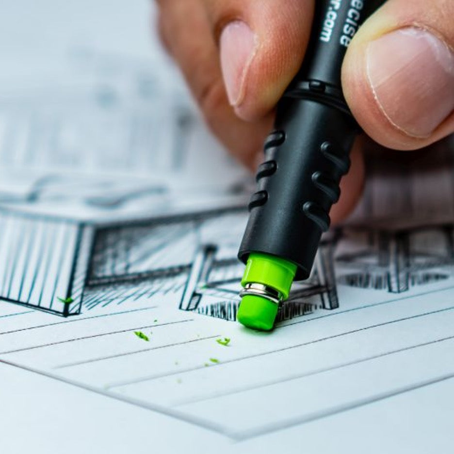 Pica Fine-Dry Longlife Automatic 0.9mm Pencil 7070 eraser on paper