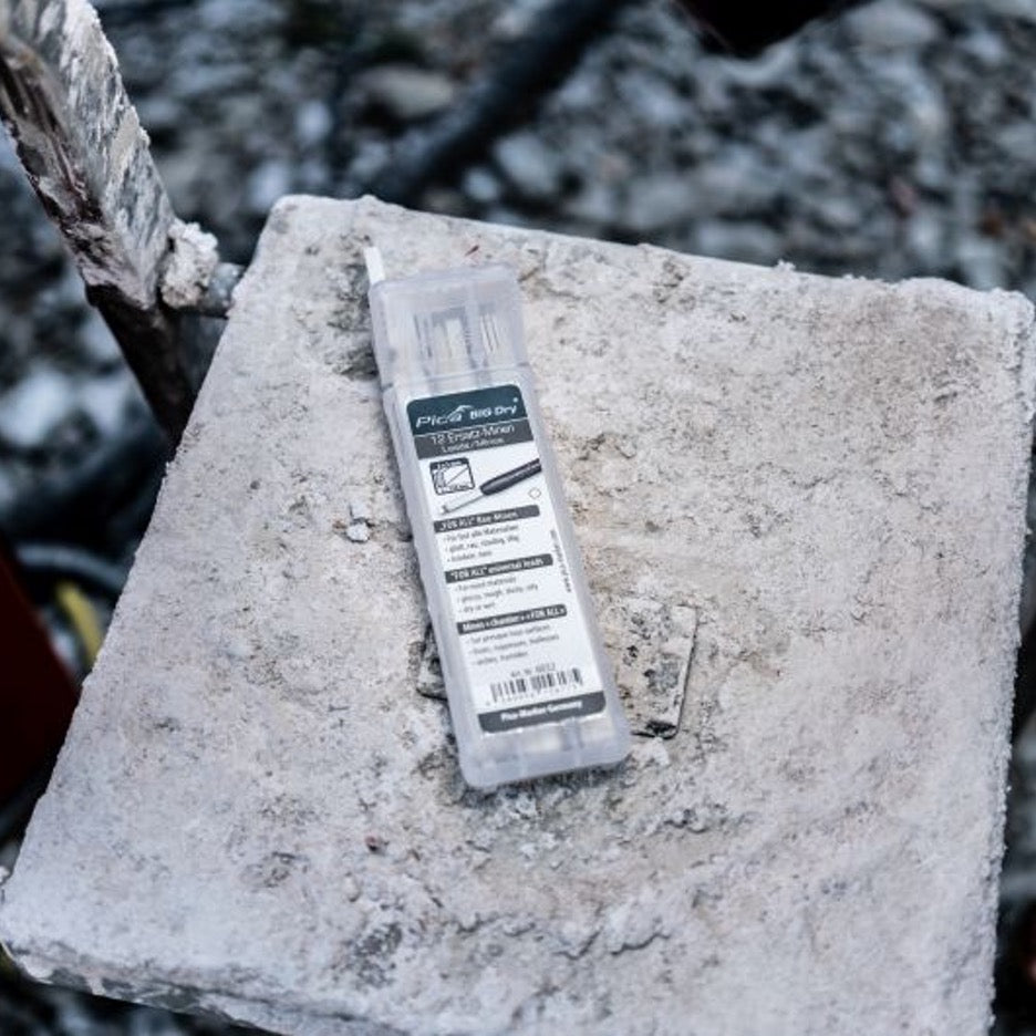 Pica 10H Stonemason Refill Set for Pica Big-Dry 6055 on concrete block