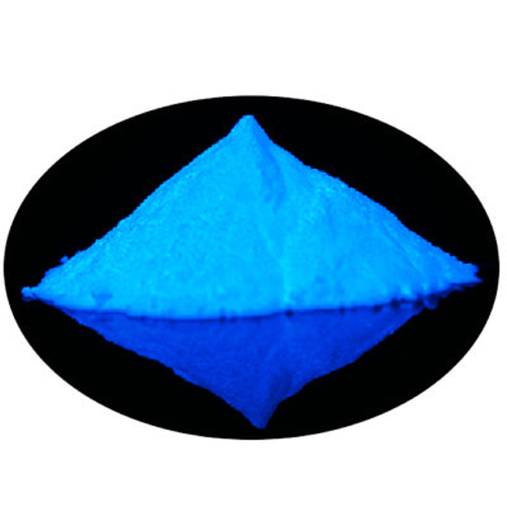 A mound of Ryver Epoxy Aurora Glow Blue pigmnet.