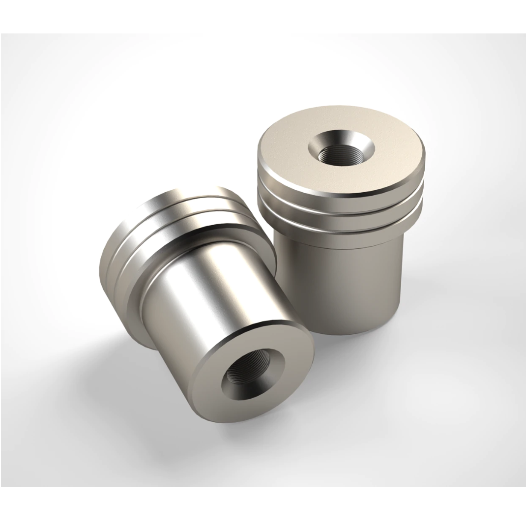 DoubleGroove Small Dogs have a tapped M8 hole for fastening, and are comfortable to use and easy to grip when removing.